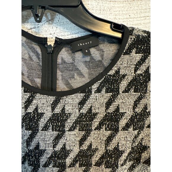 Theory Nikay Dress Porter Check Houndstooth Dogtooth Size 6 - Picture 2 of 3